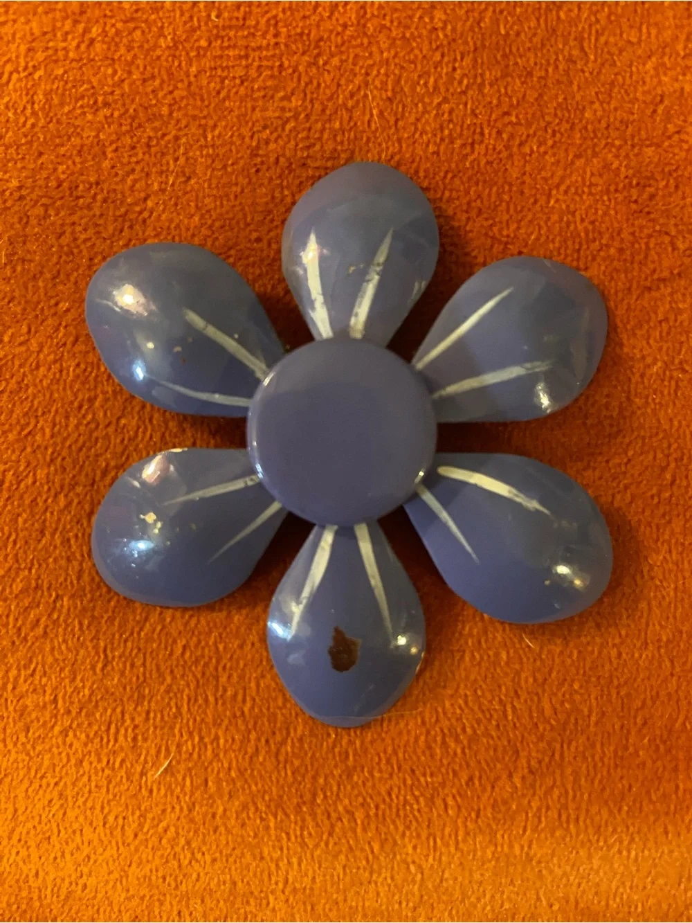 VINTAGE Blue, Purple & Yellow Flower Brooch Set